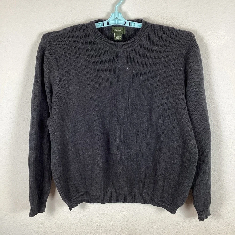 Eddie Bauer Mens Sweater Sz XL Soft Long Sleeve Solid Crew Neck Excellent - Picture 1 of 7